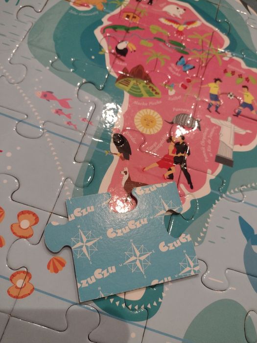 Czy Czu puzzle Mapa Świata 168 elem. 98x68 cm 6-12 lat