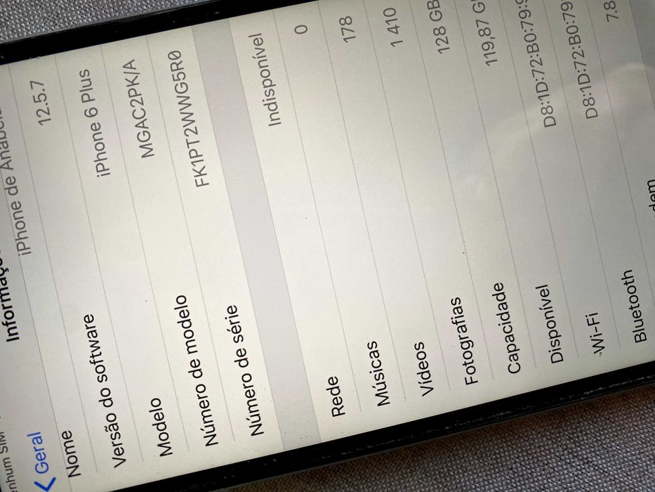 iPhone 6 plus 128MB