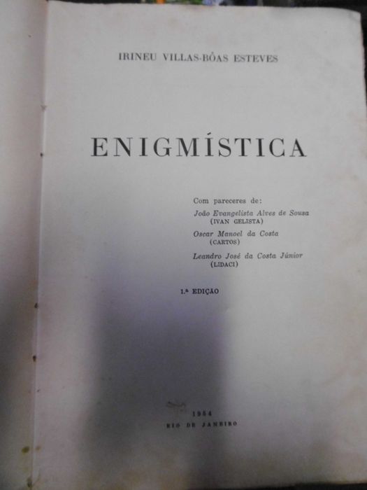"Enigmística Ueniri 1ª Edição 1954