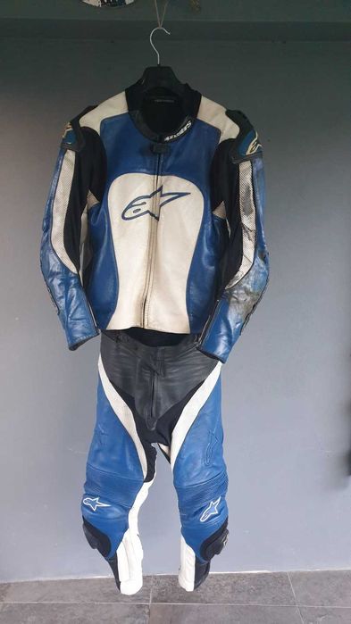 Conjunto casaco e calças em pele Alpinestars