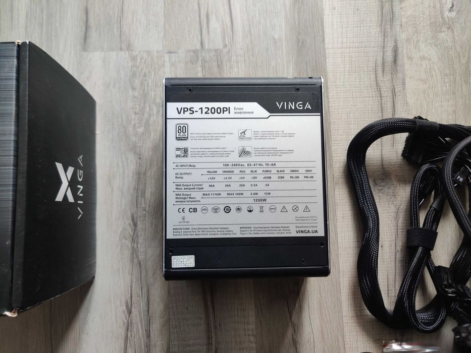 Блок живлення Vinga 1200W (VPS-1200Pl) в ідеальному стані БП Пк