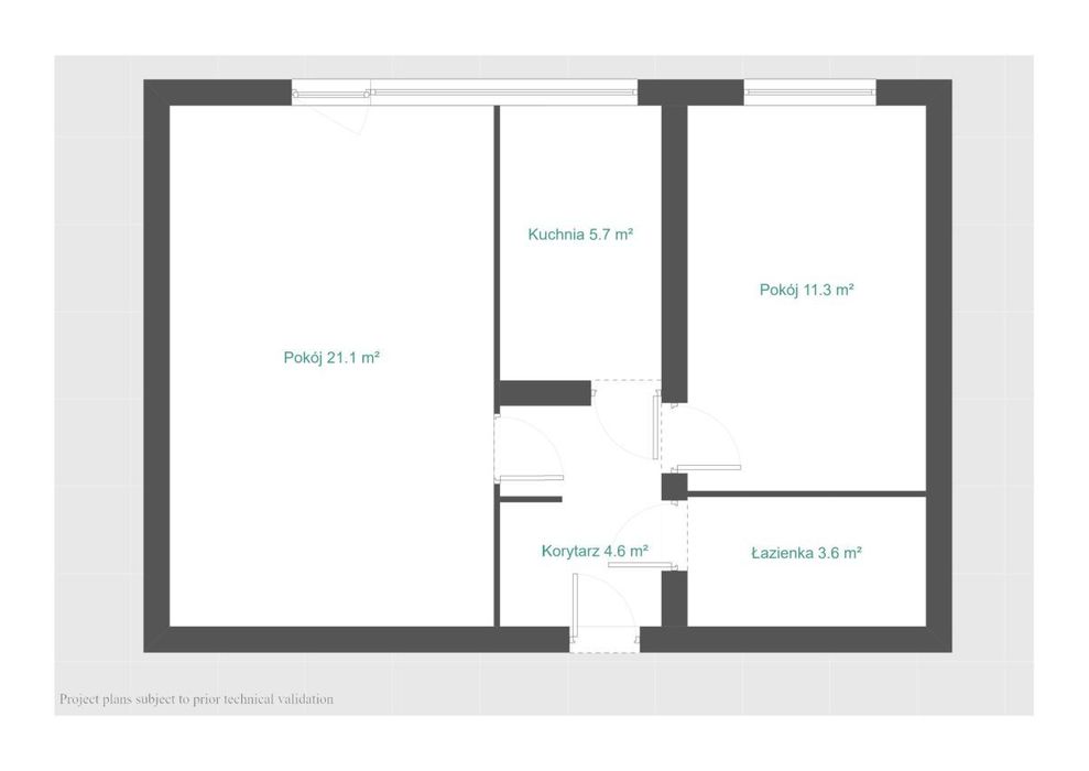 2 Pokoje | 46,3 M² | Jeżyce | Ul. Norwida