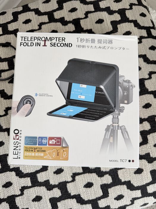 Teleprompter Lenso TC7 + pilot Bluetooth | do nagrywania video