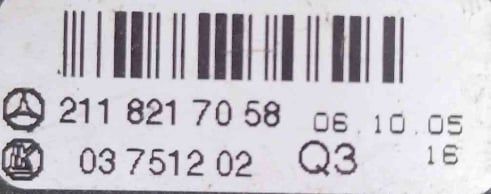 Conjunto de Botões 2118217058 - MERCEDES-BENZ E-CLASS