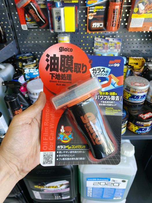 Абразивний очищувач скла Soft99, очисник від водного каменю на склі