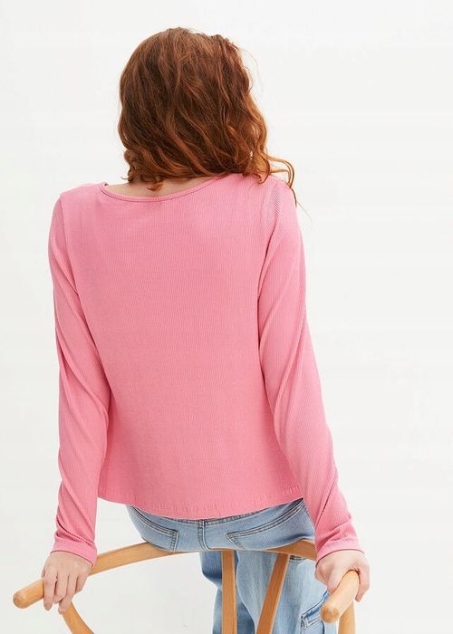 B.P.C różowa narzutka prążkowana 36/38.