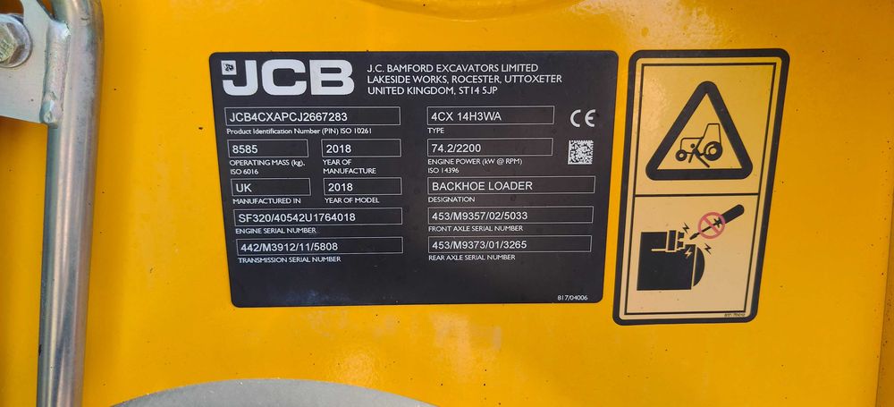 Koparka JCB 4CX P21 ECO 4WS Turbo PowerShift