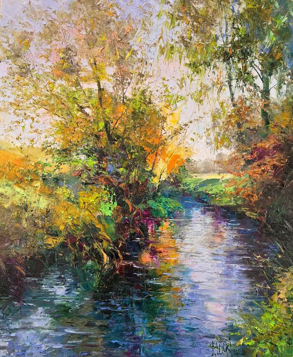 Obraz Olejny Jesienny nurt - Paweł Łącki
