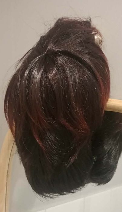 Peruka  fioletowo-czarna