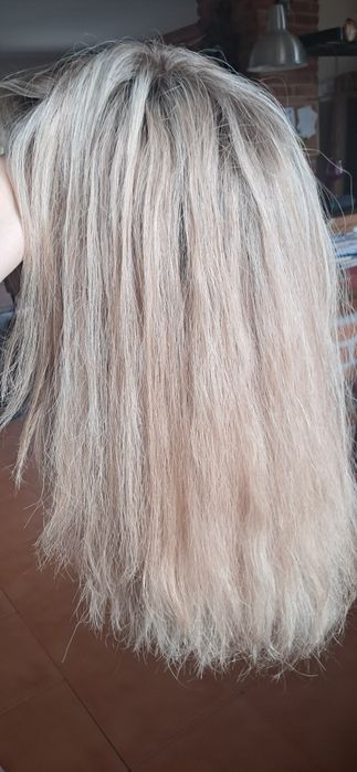 Topper blond włosy naturalne 45cm