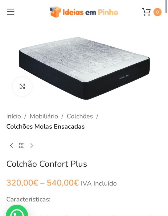 Colchão confort plus 1,40m * 1,85m