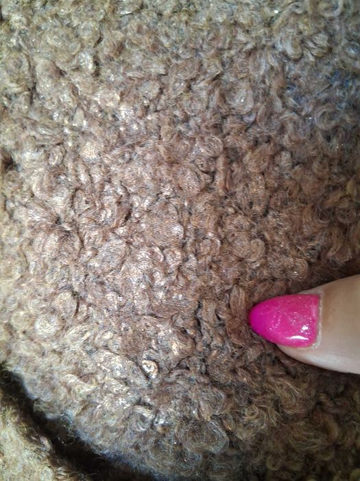 kardigan boucle brąz
