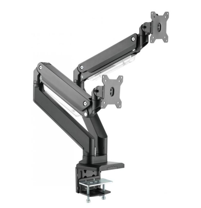 Brateck LDT23-C024 Wytrzymałe ramię na dwa monitory ze sprężyną gazową