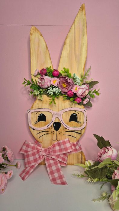 Stroik królik wianek na drzwi