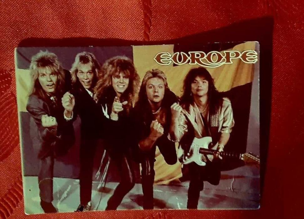 2 zdjęcia kolekcjonerskie z PRL Joey Tempest i EUROPE.