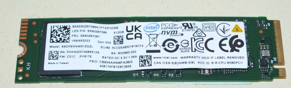 SSD 512Gb з нюансом