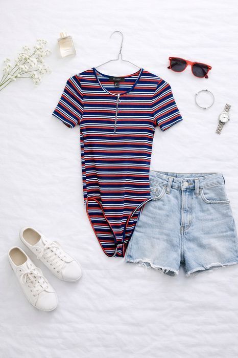 Body w paski granatowo biało czerwone M 38