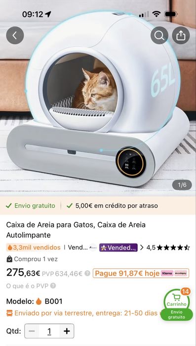 Venda caixa de areia automatica