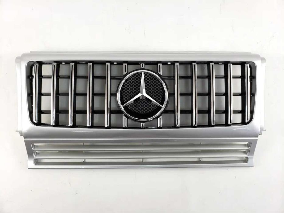 Решетка радиатора mercedes G W463 90-18год.GT стиль (Silver Chrome)