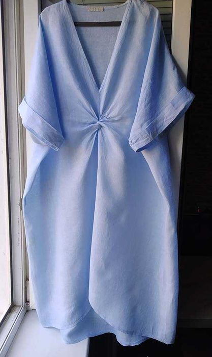 Платье Италия лен с узлом размер TG U на  48-50-52-54 льон сукня лляна