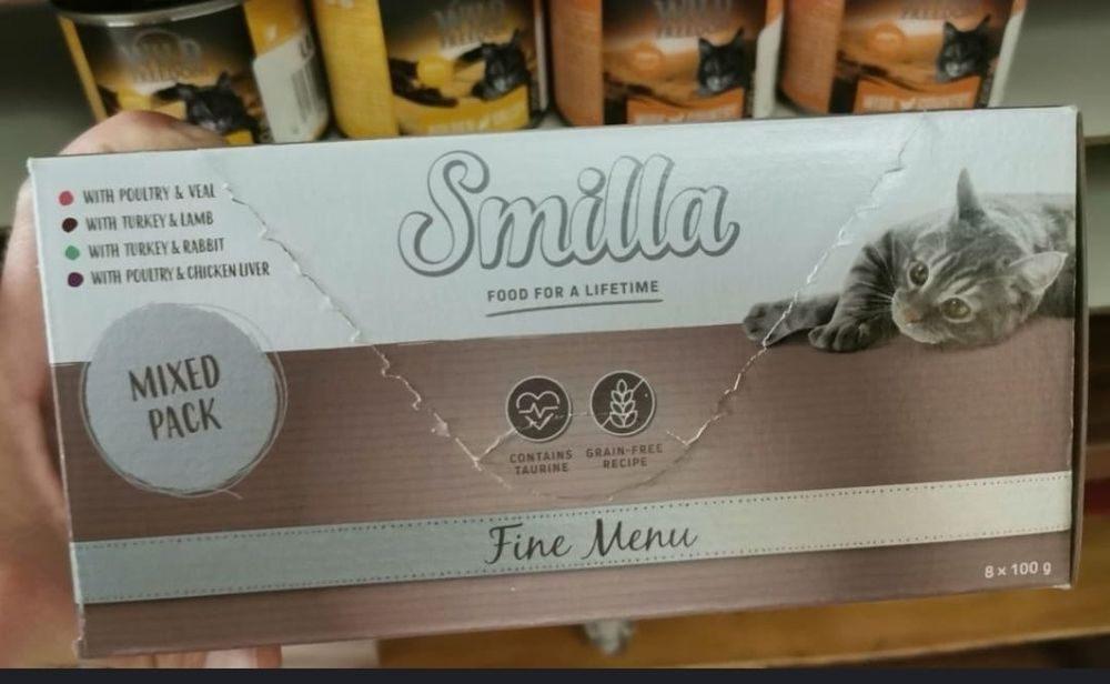 Smilla Fine Menu 80x100g mix smaków jedzenie dla kota pasztet