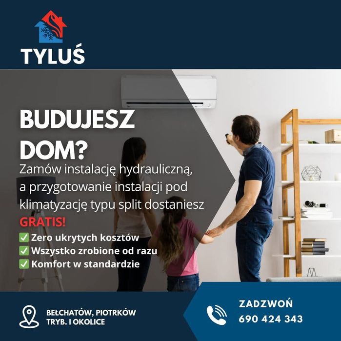 Hydraulik , awarie, montaż klimatyzacji udrażnianie kanalizacji