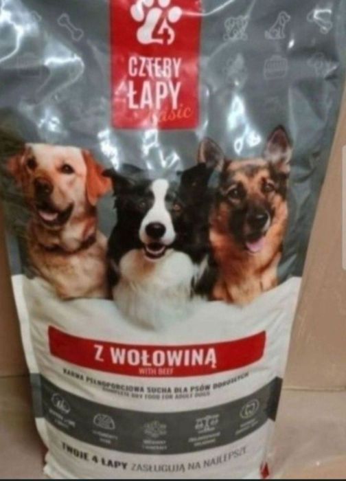 Sucha karma dla psa o smaku wołowiny