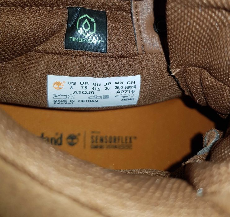 Кожаные ботинки timberland р-р 40(26 см)