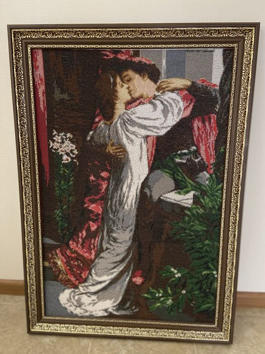 Картина бисером, полная зашивка