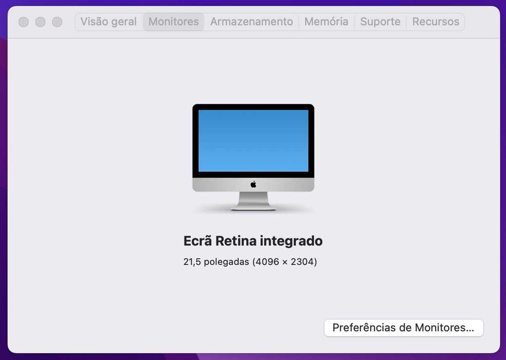 iMac em excelente estado com conector de memória