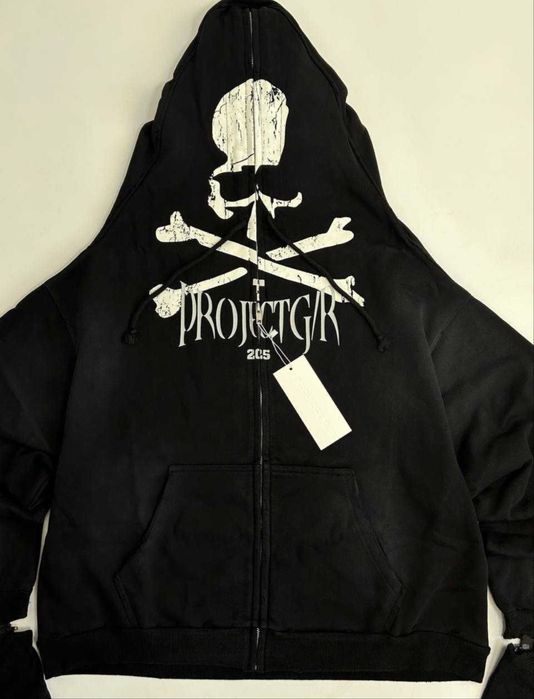 Project Grailz GR Mastermind zip up чорна зіпка зипка фулл худи кофта
