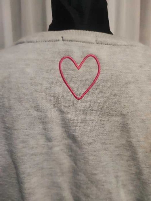 Bluza Primark Szara z różowym napisem  Damska S / 14–15 lat