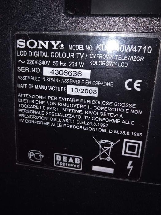 Tv Sony Brawia 40 cali