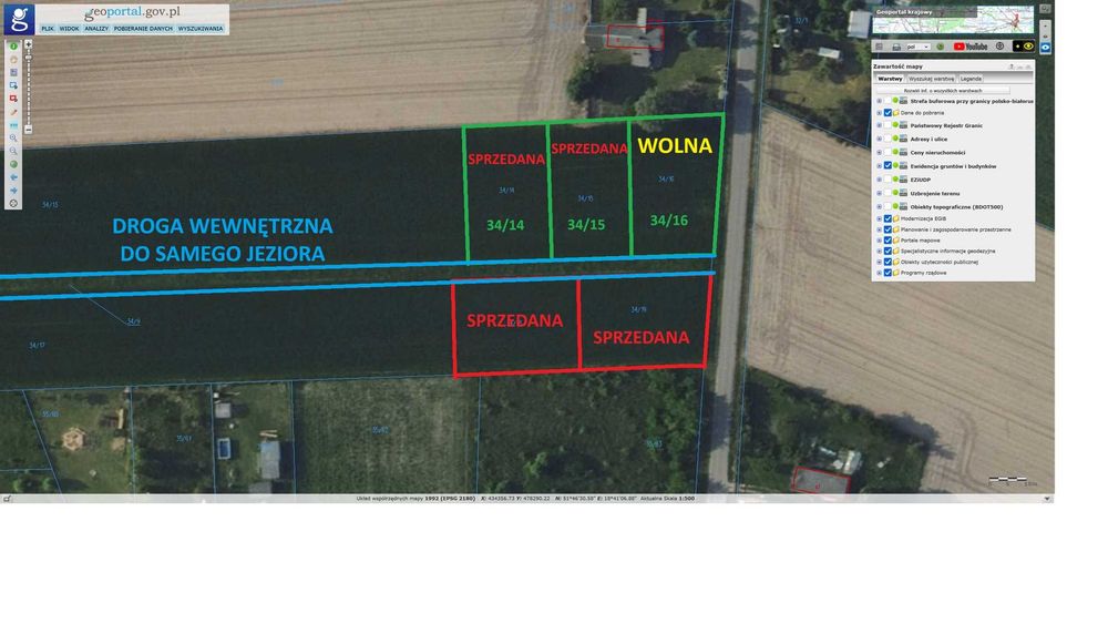 [!!] Sprzedam DZIAŁKĘ budowlaną / letniskową [!!] Jeziorsko, Pęczniew, Ostrów Warcki, Miłkowice, Popów, Rafa, Siedlątków, Wylazłów