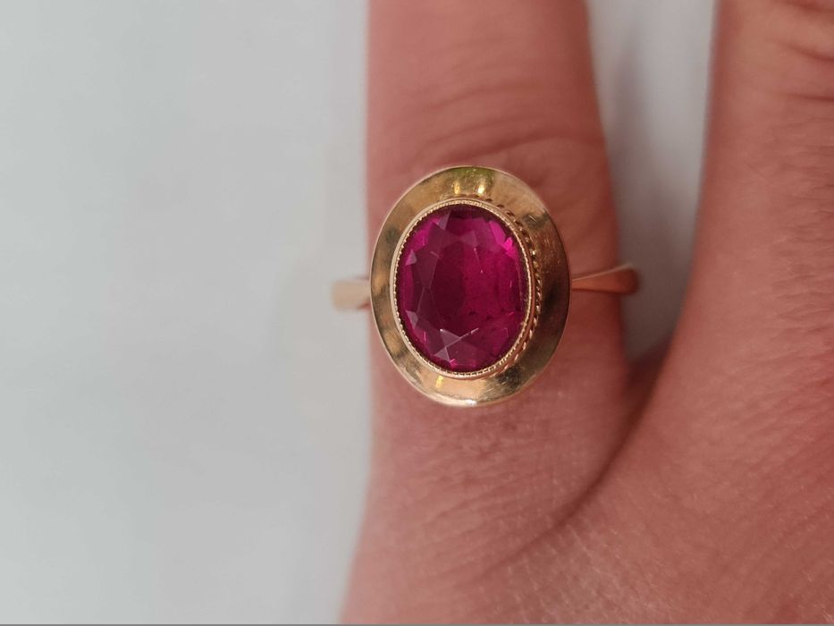 Rosja 1958/ Złoty pierścionek/ Radzieckie 583/ 4.76 gram/ R17.5