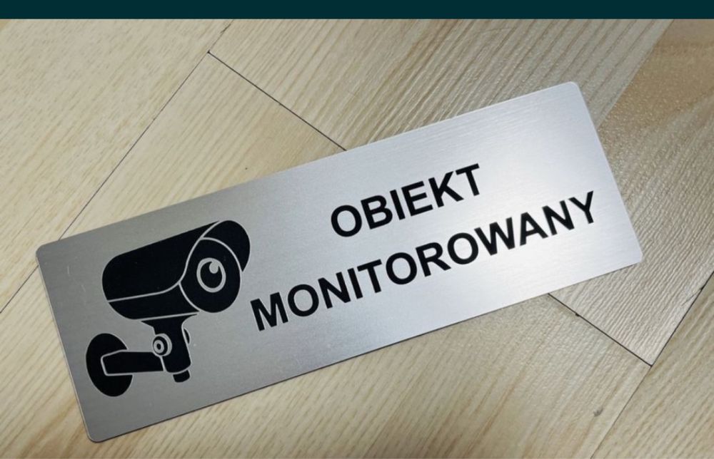 Tabliczka ostrzegawcza obiekt monitorowany
