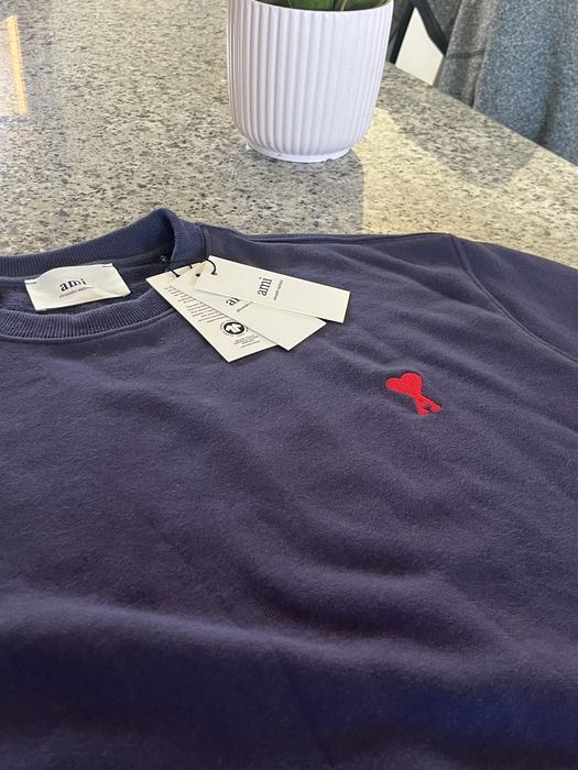 Sweatshirt AMI Paris Azul Marinho – Tamanho M