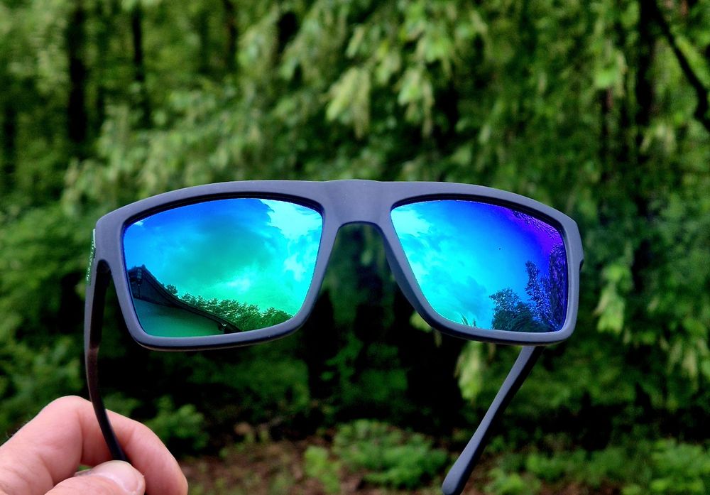 Okulary przeciwsłoneczne polaryzacyjne zielone lustrzanki +Etui Gratis