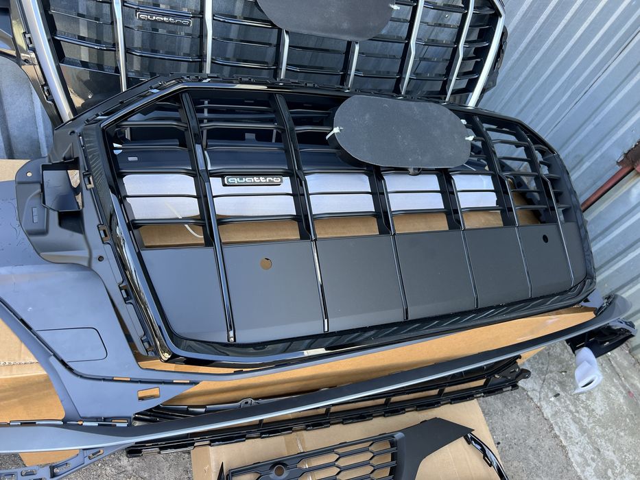 Бампер решетка Audi Q7 4M рестайлинг 2021+ бампер ауди ку7