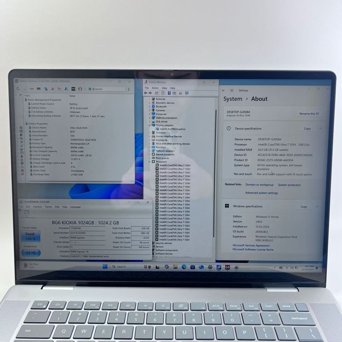 Cенсорний Dell Inspiron 16 Plus 7640 Ultra 7 155H 32/1TB SSD ГАРАНТІЯ