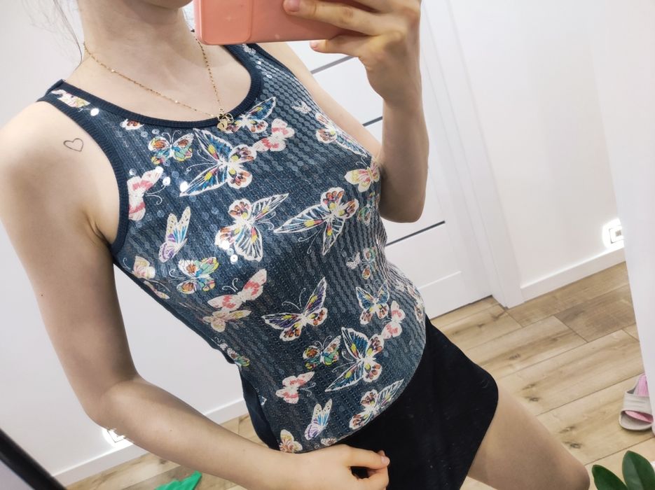 Bluzeczka błyszcząca motyle