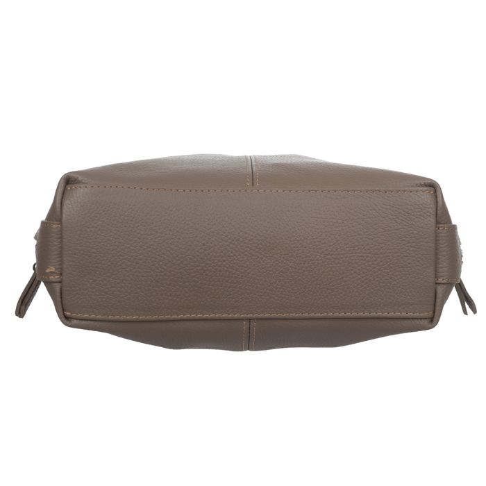 VERA PELLE torebka skórzana elegancka worek z paskiem V566 c.limonkowa