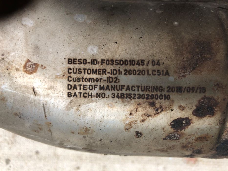 KATALIZATOR RENAULT TRUCKS D 20020LC51A 3.0 177KM FILTR