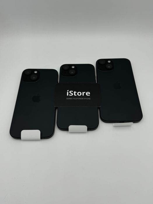 NOWY iPhone 15 Black 128 GB Czarny 100% kondycja baterii • GWARANCJA •