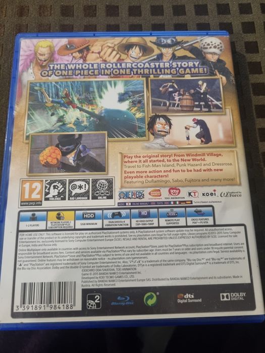 Jogo ps4  One Piece Pirate Warrior 3