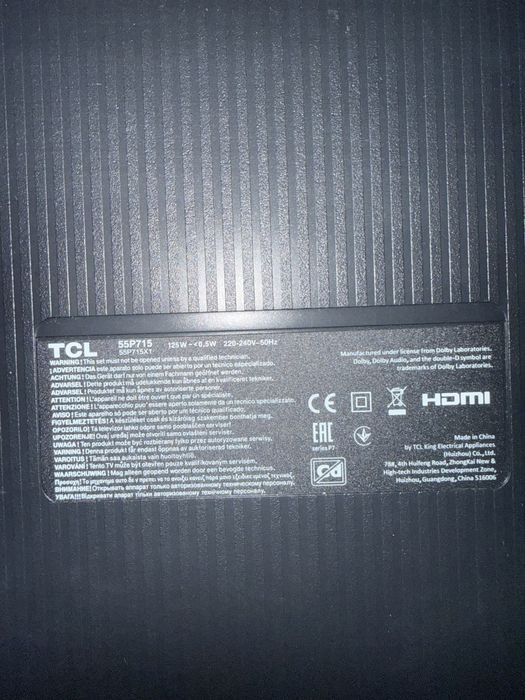 Sprzedam TV TCL55P715