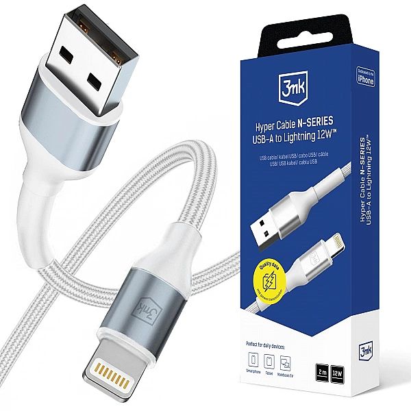 Kabel 3mk Hyper 3mk Hyper Cable N-SERIES USB-A / Lightning 2m 5V/2.4A