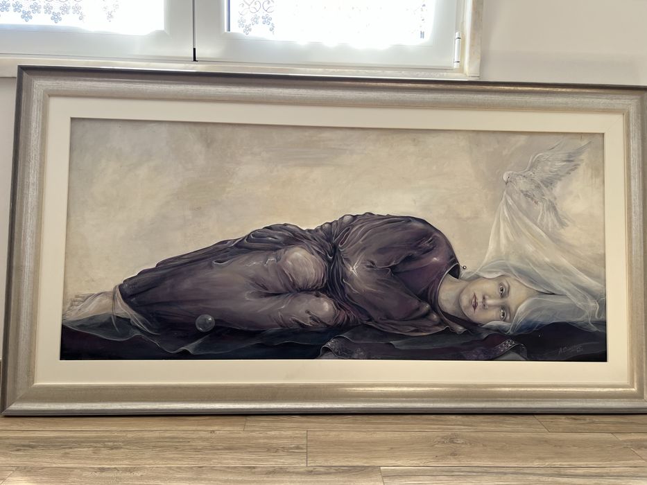 Quadro pintura oleo certificada comprovada