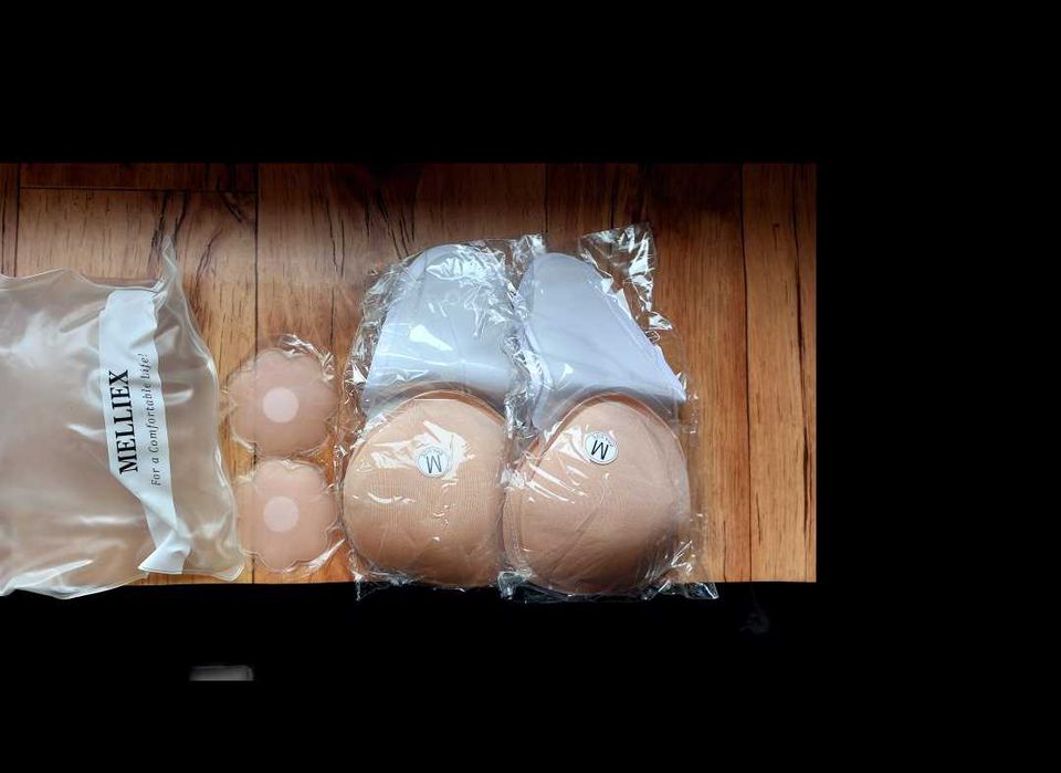 2 pary biustonosz samonośny M silikonowy stanik bez pleców