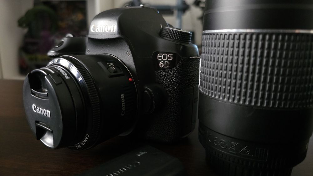 Canon 6d com 3 objetivas + acessórios
